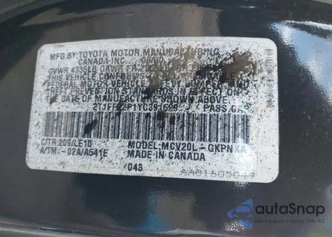 2000 Toyota Camry Solara Sle V6 из США, поврежденный, VIN 2T1FF22P1YC391529